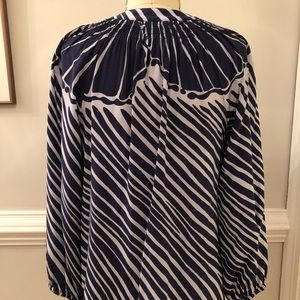 Blue and white Lilly Pulitzer silk top